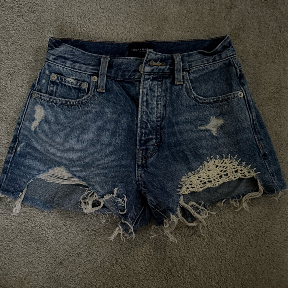 Lucky Brand Blue Mom High Rise Jeans Shorts